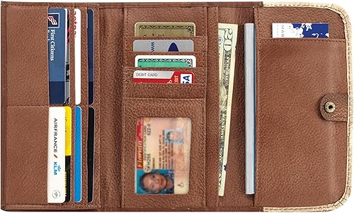 Miniatura 3 de American West Cartera de tres pliegues Annie's Secret para mujer, color crema, talla única