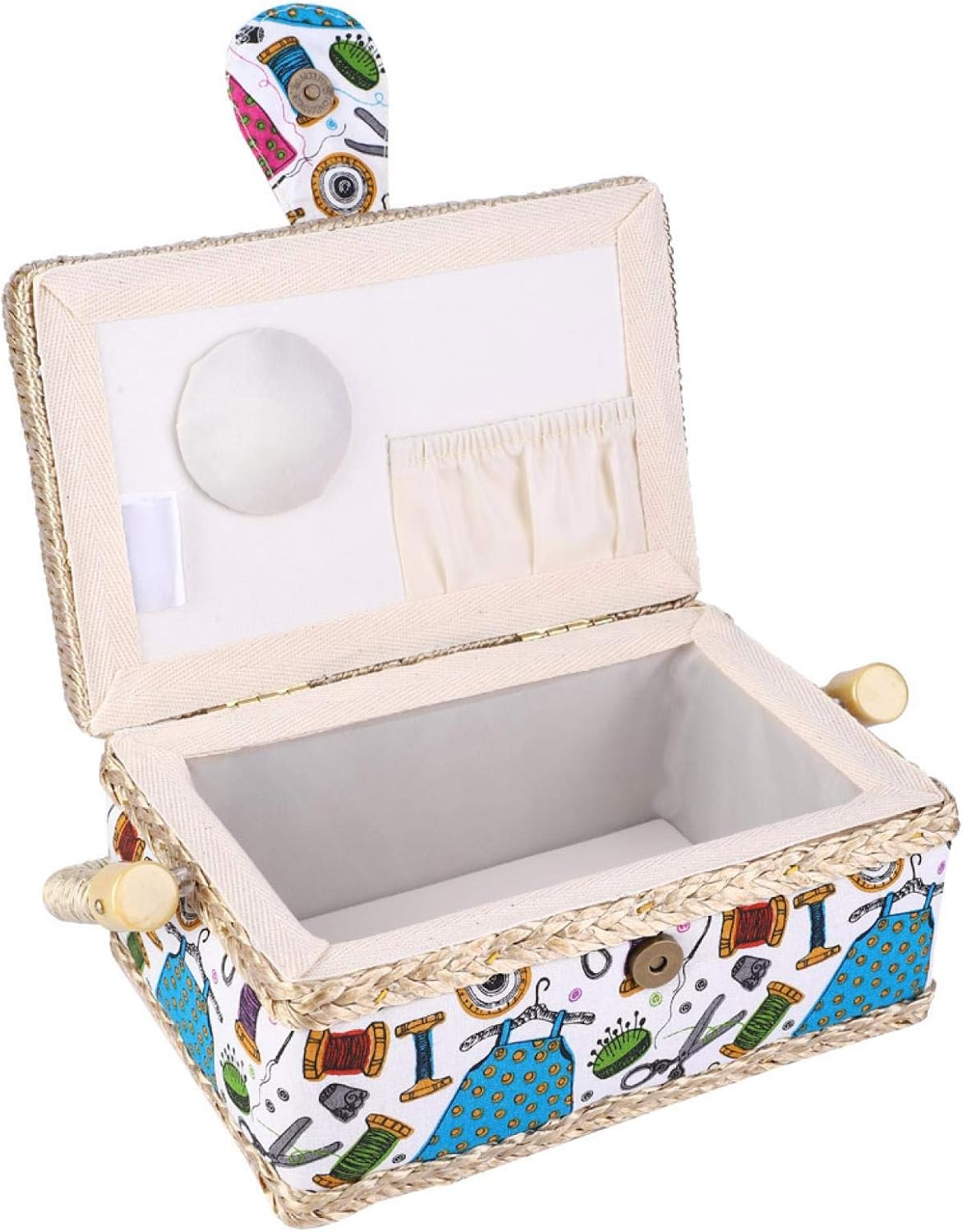 Sewing BasketVintage Sewing Basket Extra Large Handmade Sewing Basket Kit Sewing Basket Organizer - Image 4