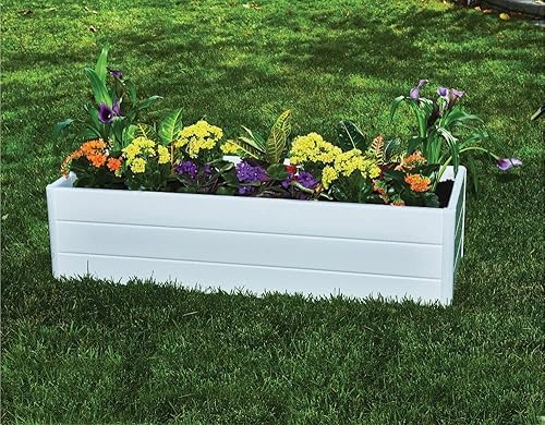 Miniatura 2 de NuVue Products 26005 - Cama de jardín para terraza al aire libre para cultivar plantas y flores comestibles, panel de veta de madera sin BPA, caja