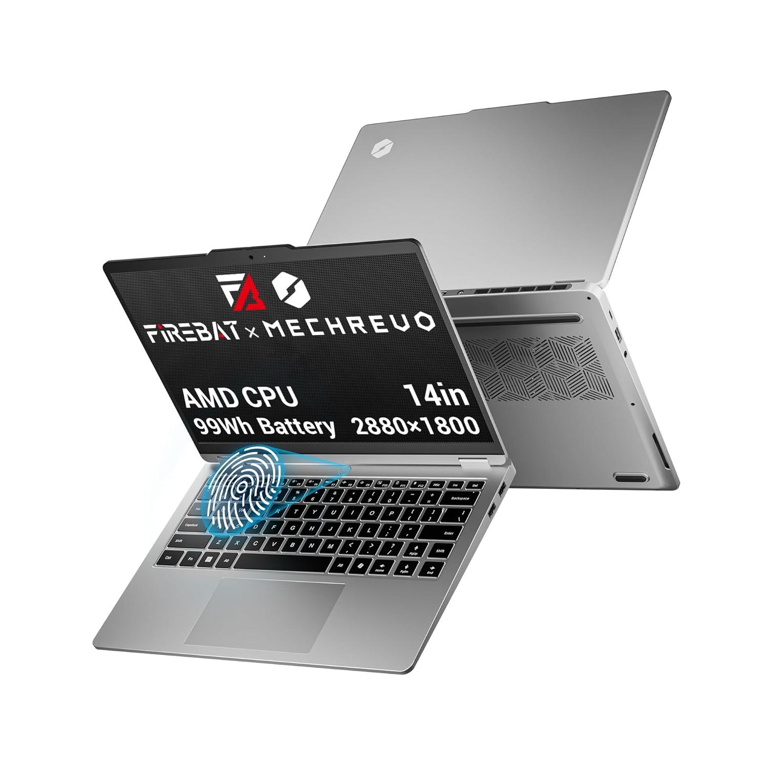 14in Laptop Computer 2 8K QHD Display 32GB RAM 1TB PCIe4 0 SSD Fingerprint AMD Ryzen7 H255 Processor