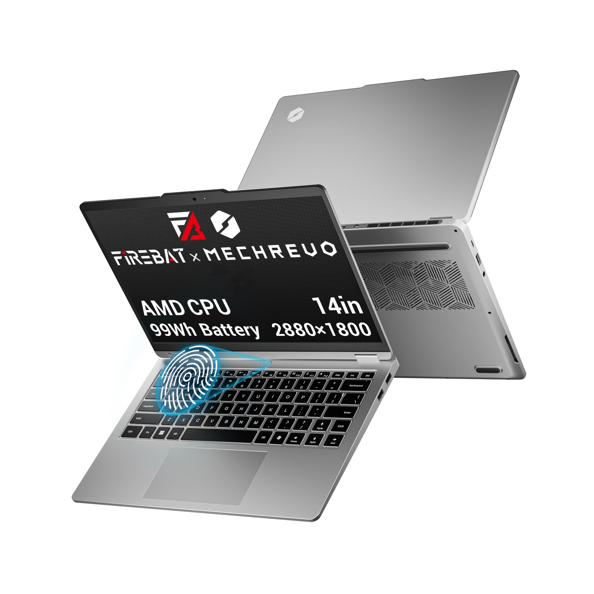 14in Laptop Computer 2 8K QHD Display 32GB RAM 1TB PCIe4 0 SSD Fingerprint AMD Ryzen7 H255 Processor