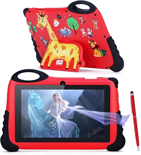 C idea Tablet Android 13 de 7 pulgadas para niños de 3 a 7 años, aplicaciones educativas de aprendizaje preinstaladas, pantalla IPS HD para