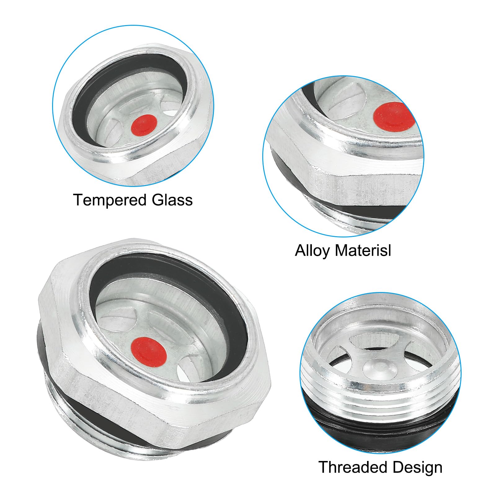 PATIKIL Air Compressor Oil Sight Glass - Image 3