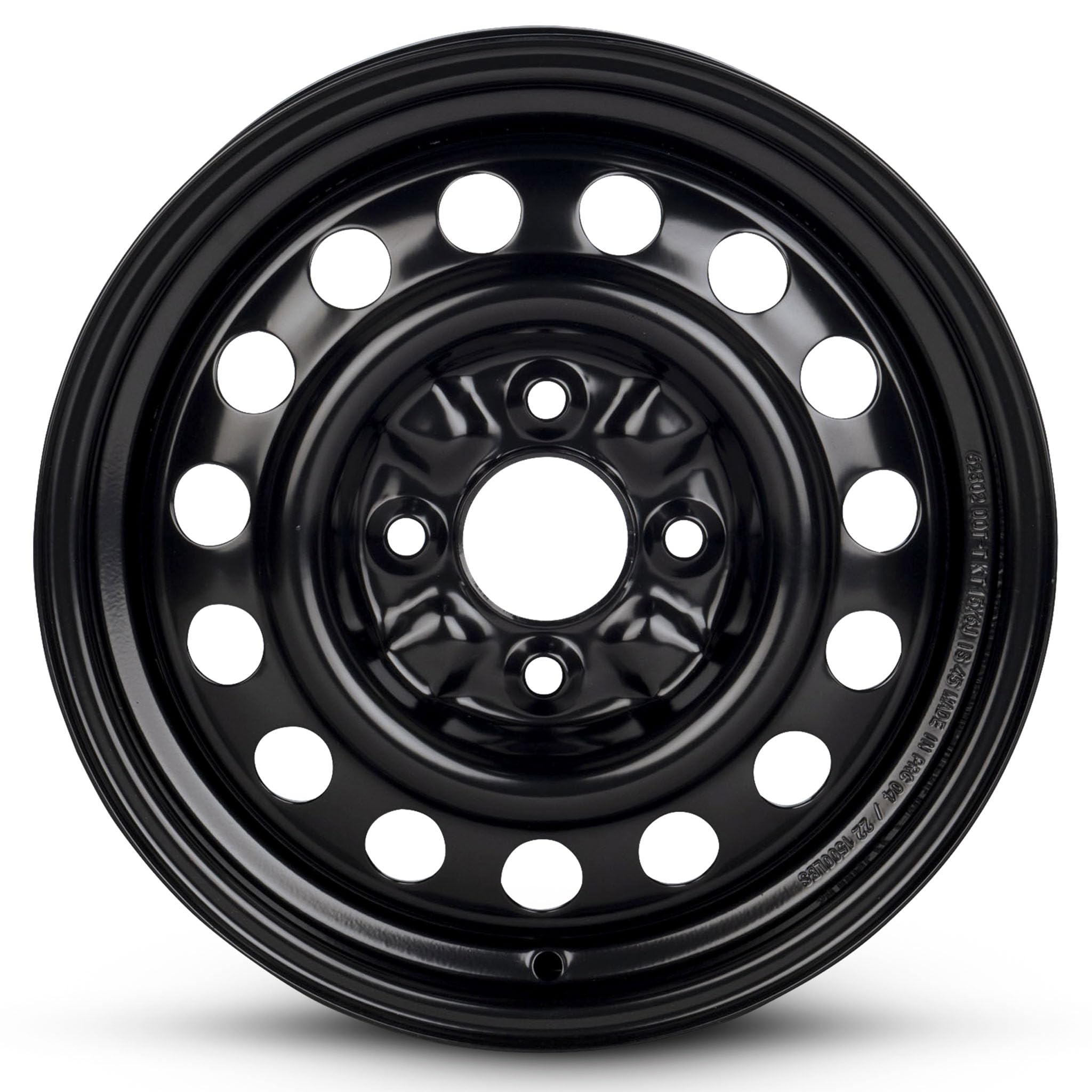 For 2004-2006 Kia Spectra 15 Inch Painted Black Rim - OE Direct Replacement - Road Ready Car Wheel