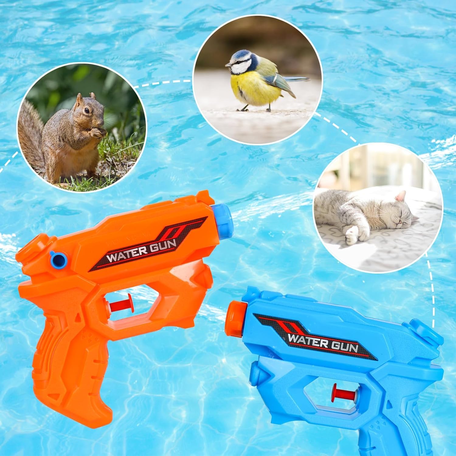 SaiXuan Wasserpistolen Set 10 Stück - Bunte Mini Spritzpistolen Für Kinder Sommer