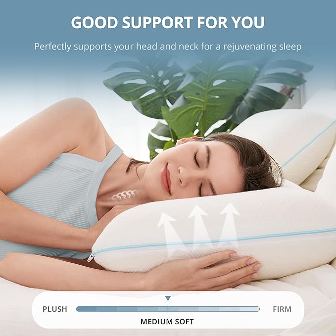 Almohada Memory Foam Tamaño Standard con Funda Lavable miniatura 2