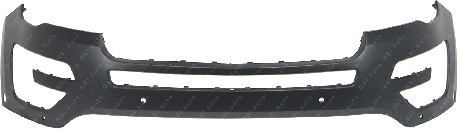 Primered, Front Bumper Cover Fascia for 2016 2017 Ford Explorer w/Active Park 16 17, FO1000727