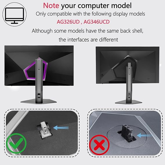 AG326UD VESA Mount Adapter Compatible with AOC Agon 32 34 Monitor（Fits AG326UD,AG346UCD）– 75x75 to 100x100 Wall Mount Bracket (AG326UD,AG346UCD)