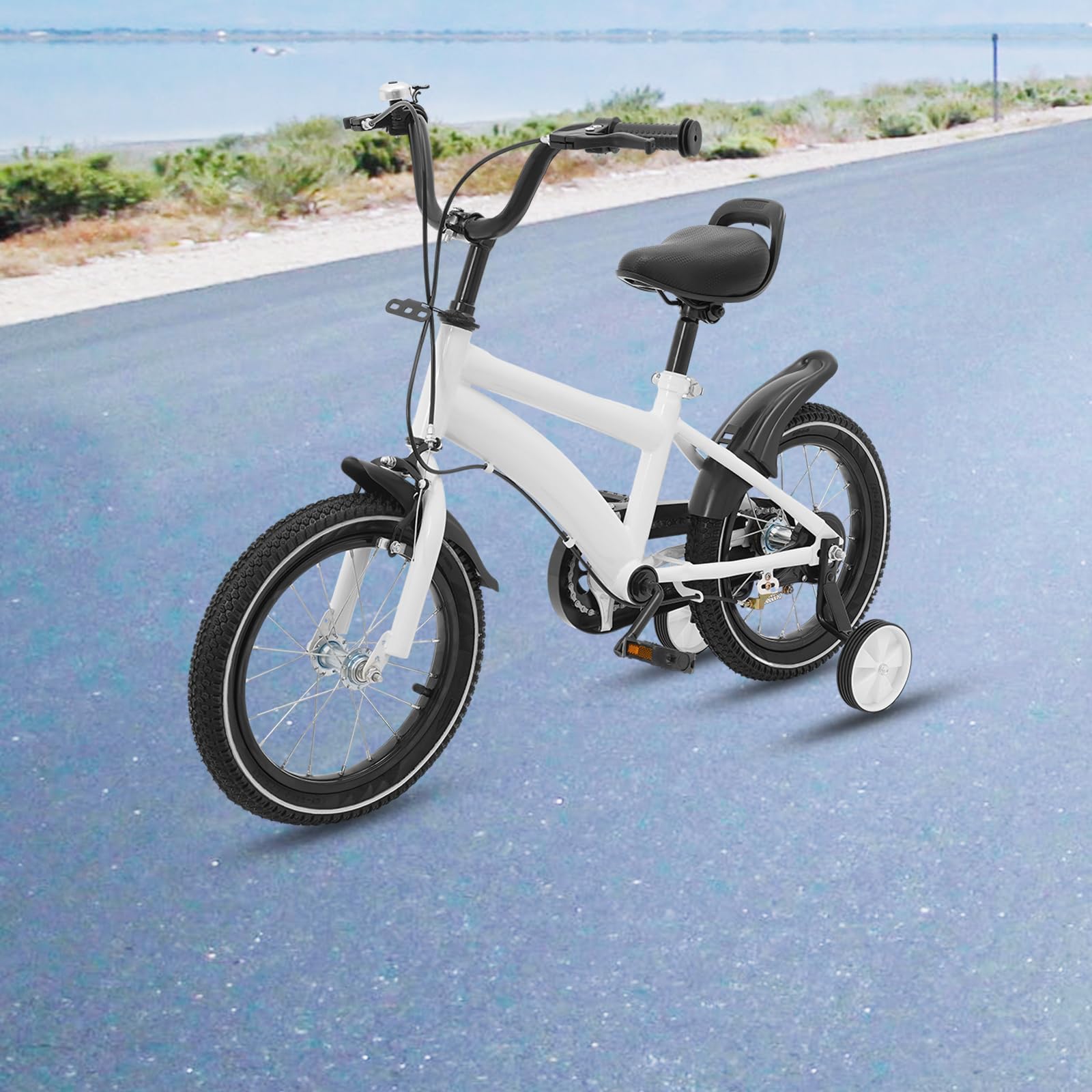 Kinderfahrrad 14-Zoll-Kinderfahrrad Mit StüTzräDern Aus Carbonstahl, HöHenverstellbar, Mit Stabilisatoren FüR Kinder Mit Einer KöRpergrößE Von 39,37 Bis 45,28 Zoll