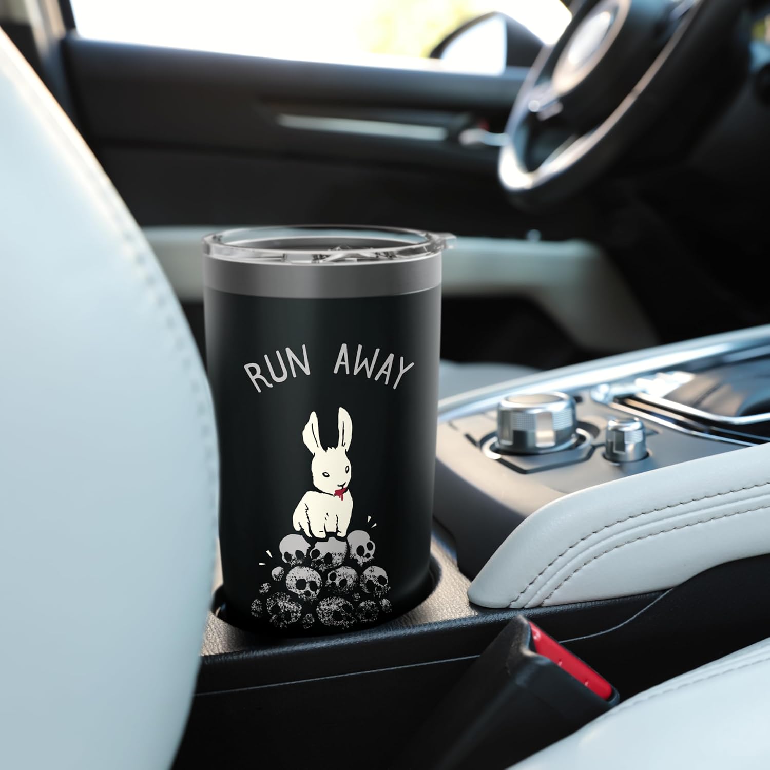 Run Away - Killer Rabbit Stainless Steel Insulated Tumbler - Image 6