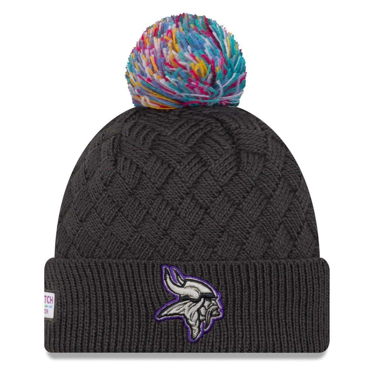New Era Women Knit Beanie Crucial Catch Minnesota Vikings Charcoal