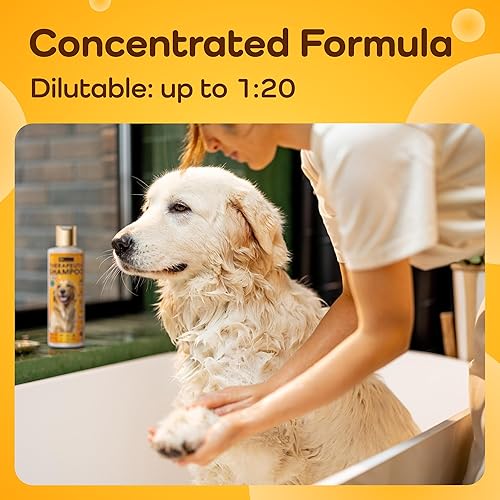 Miniatura 5 de AROMAPET Champú natural medicado antipicazón para perros, caballos, Golden Retriever - Champú para perros para alergias y picazón - Champú para