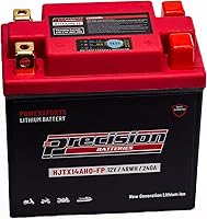 Vista 2 de Precision HJTX14AHQ-FP - Batería de iones de litio de repuesto para Harley-Davidson 500CC STREET 2014-2017, 12 voltios 48 WH 240 CCA