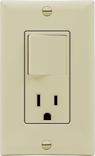 Miniatura 2 de ENERLITES Receptáculo decorativo combinado, grado residencialcomercial, 15A120V, toma de corriente 15A125V, certificación UL, 68625-I, 1 paquete,