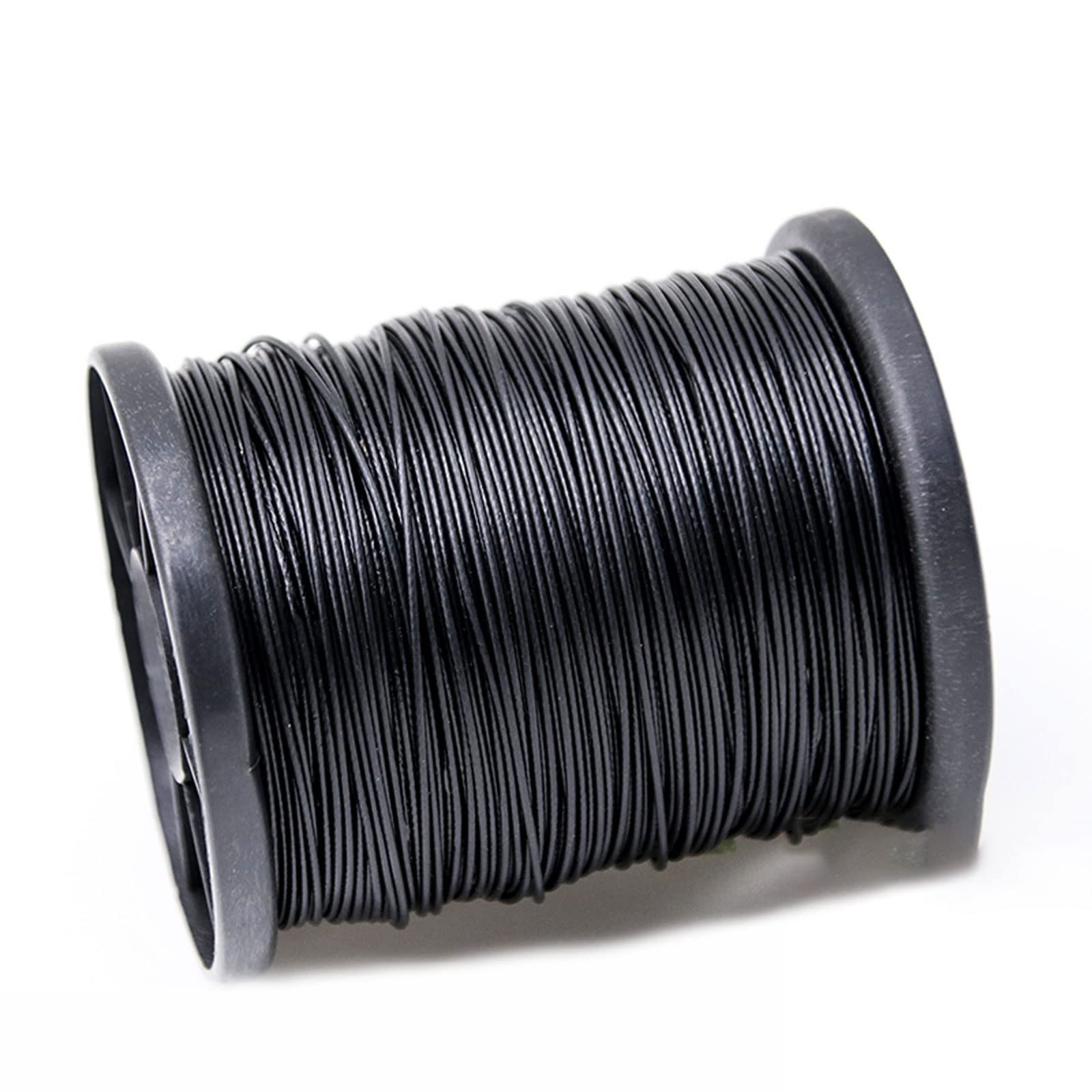 Black Vinyl Coated Stainless Steel Cable Rope - 7x7 Strand, 1/16" Size (Length Options 50ft-495ft)