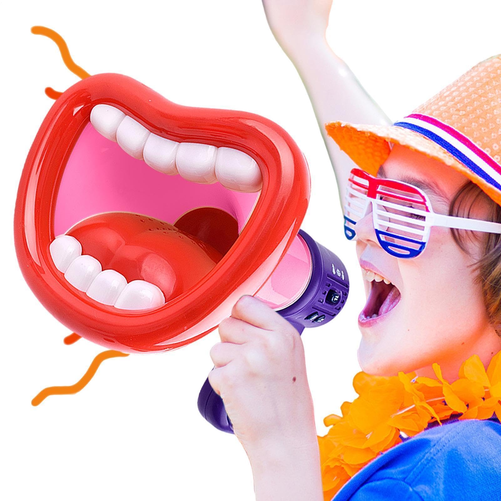 Generico Megaphone Speaker - Novelty Grand Mouth Voice Changing Amplifier, Record & Play Function | Giocattolo di megafono, Gadget per Bambini, Giocattolo Complicato per Ragazzi, Ragazze, Bambini,