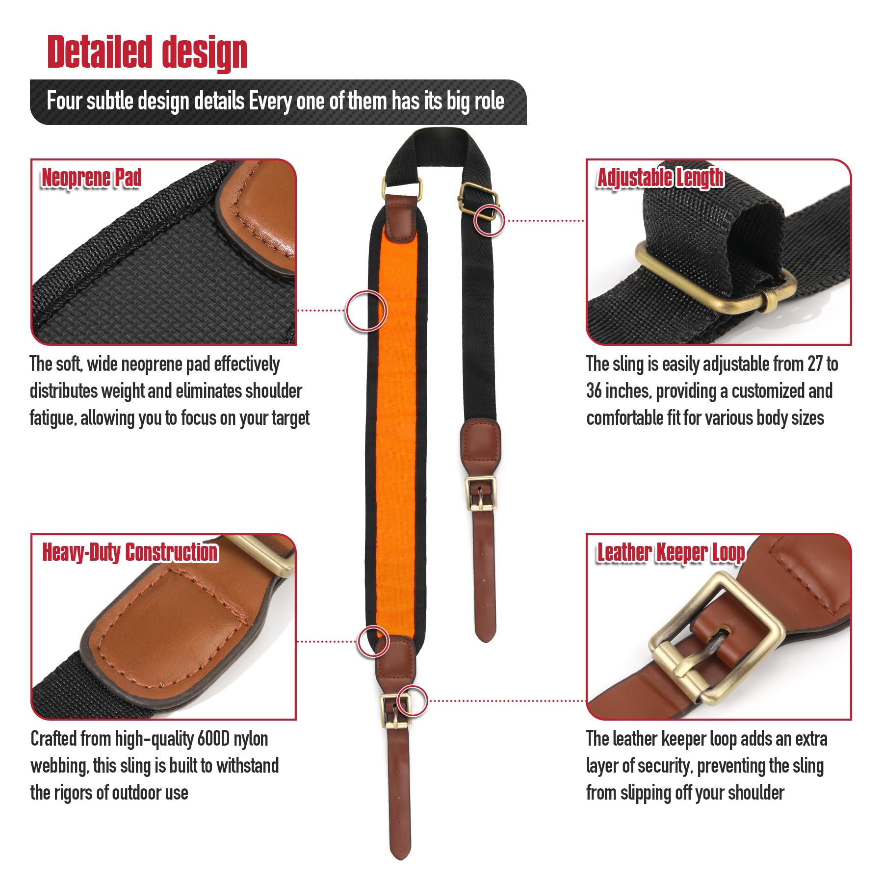 VicBre Tracolla per Fucile Regolabili Fucile a canna liscia con cinghie regolabili in lunghezza e spallacci imbottiti in neoprene antiscivolo per la caccia