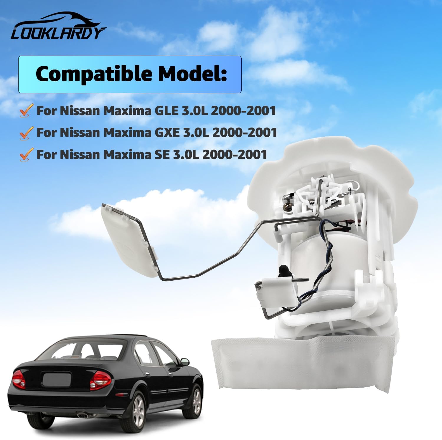25060-2Y900 Fuel Pump Assembly Compatible with Nissan Maxima GLE GXE SE 3.0L 2000-2001 Replace 250602Y900