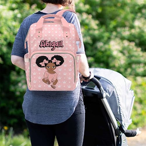 Miniatura 5 de M YESCUSTOM Bolsa de pañales personalizada para bebés para mujeres y hombres, bolsas de lactancia personalizadas para mamá, Bolso-42, Mochilas