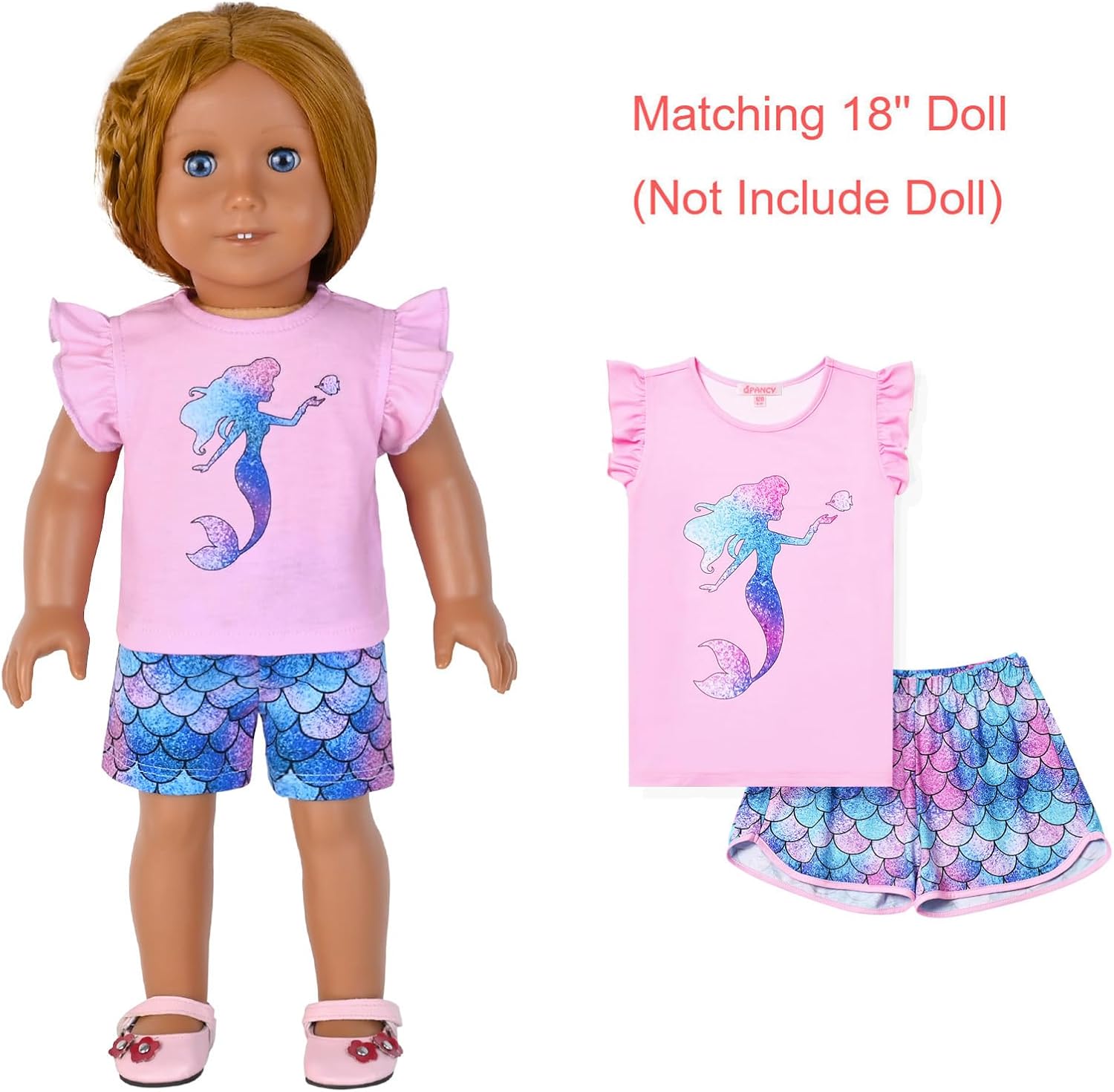 QPANCY Matching Girls & Dolls Pajamas Unicorn Pj Sets Summer Cotton Sleepwear …