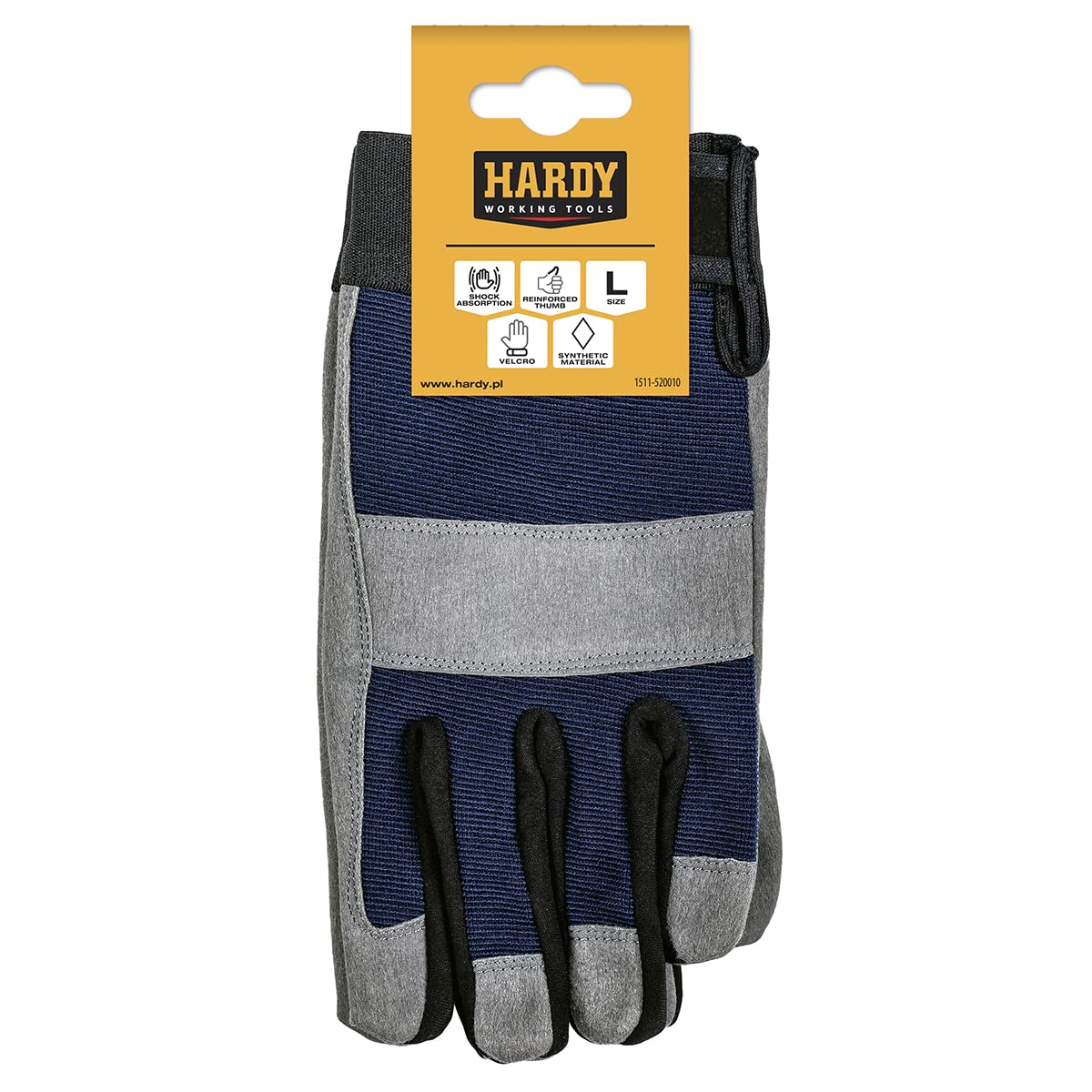 HARDY WORKING TOOLS Gants De Sécurité, Gants De Montage, Gants De Mécanicien Respirants, Gants De Protection Taille 9 (L), Caoutchouc Thermoplastique Pour Homme Et Femme, Série 54, A1511-540010
