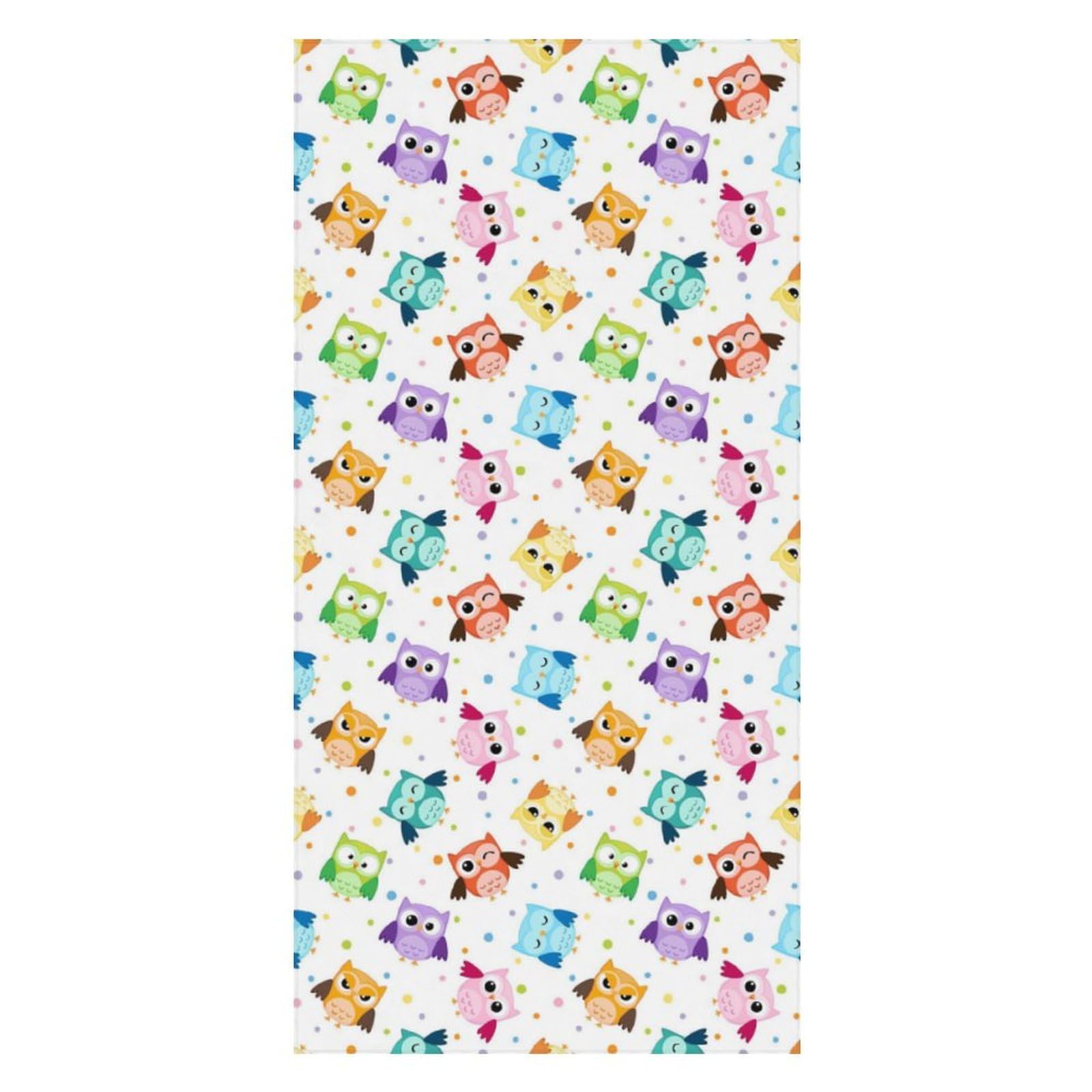 LWORZIIB Beach Towel, Cute Owl Funny Owl Pattern Bath Towel, Pool Towel Great for Gym Swimming 80 X 160cm