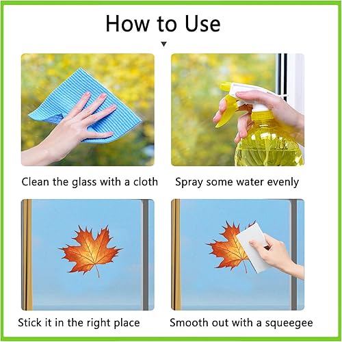 Miniatura 8 de Adhesivos de otoño para ventanas de cristal, 71 piezas de calcomanías de otoño para ventana, hoja de arce, calabaza, decoración de Acción de