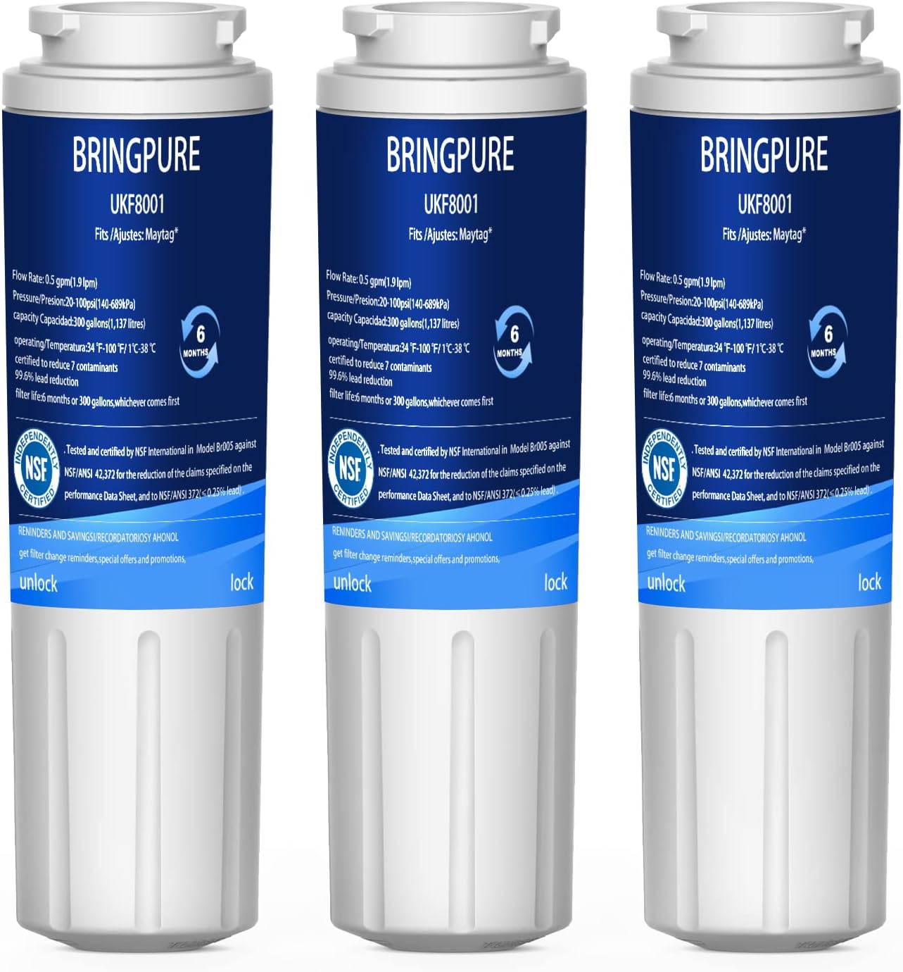UKF8001 Refrigerator Water Filter Replacement, Compatible with
