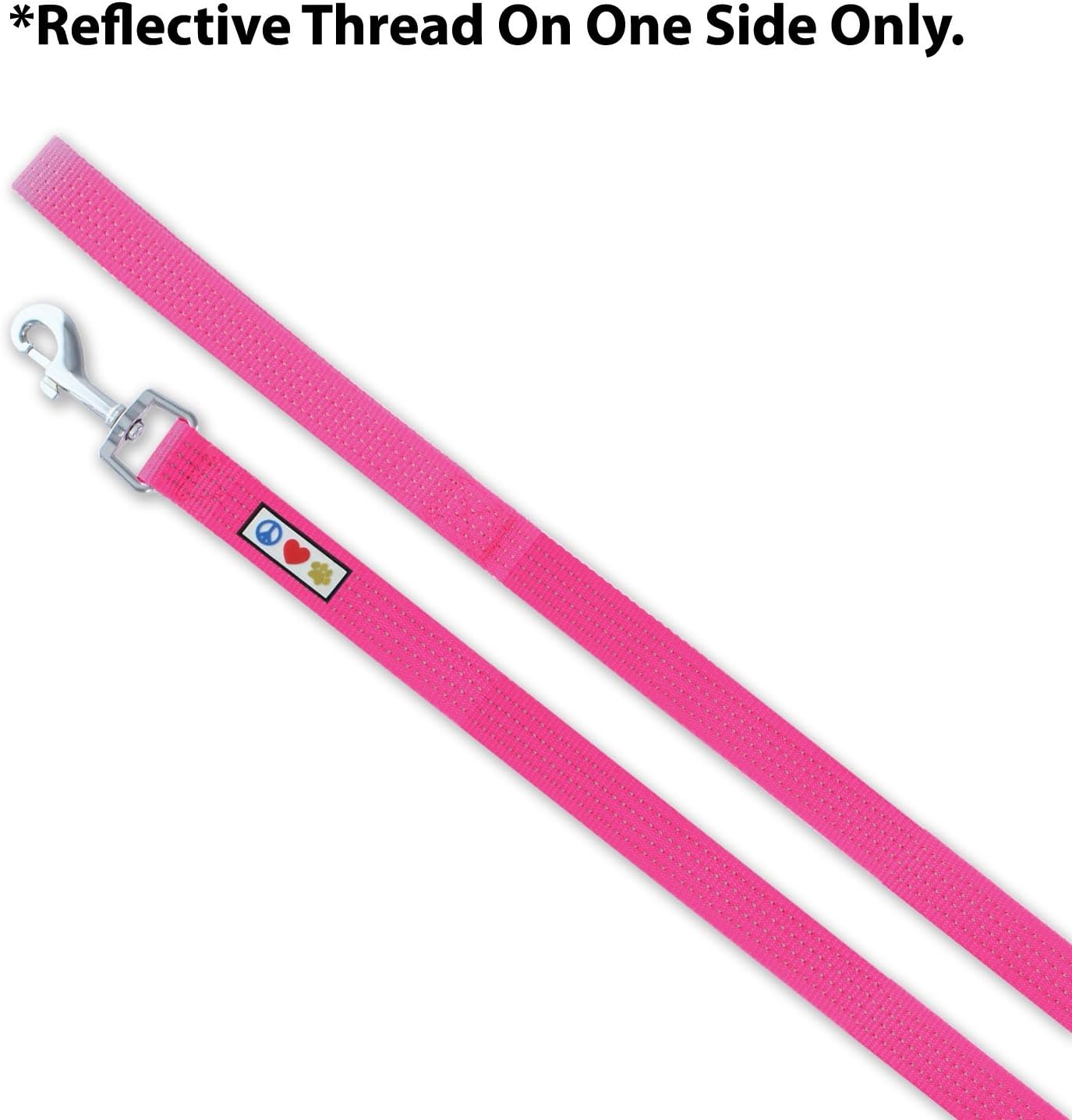 Pawtitas Dog Lead for Small Dogs Reflective Pink 1.8m Long Dog Lead - Image 4
