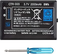 Battery Replacement Compatible for Nin 3DS CTR-003 with Tool Kit Pack(Not compatiable with 3DS XL SPR-003)