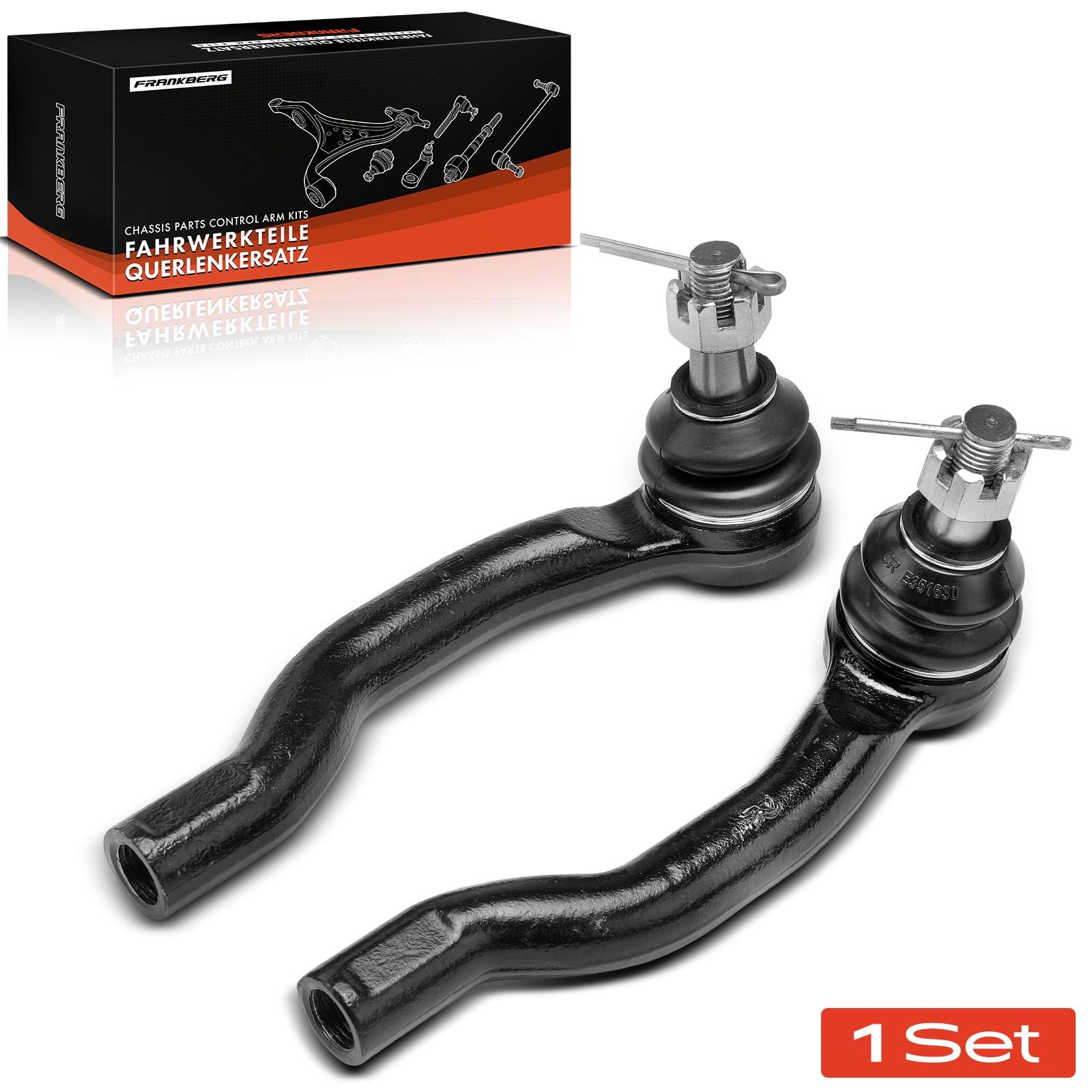 Frankberg 2 biellettes de direction, essieu avant gauche/droite 48520EA01J | Compatible avec: NP300 Navara plateau/châssis D40, Pathfinder III R51, NP300 Navara D40