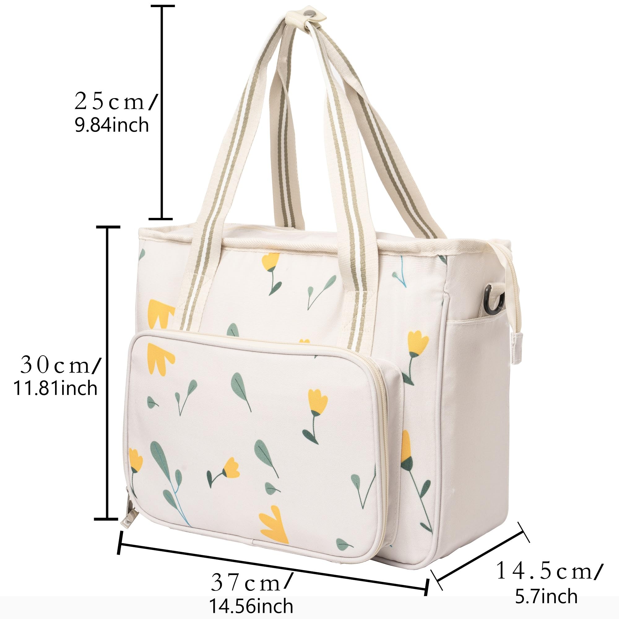 Peirich Kit de iniciación de bordado: bolsa de proyecto de bordado con hilo dental, aro, tela Aida, kits de punto de cruz para principiantes y adultos