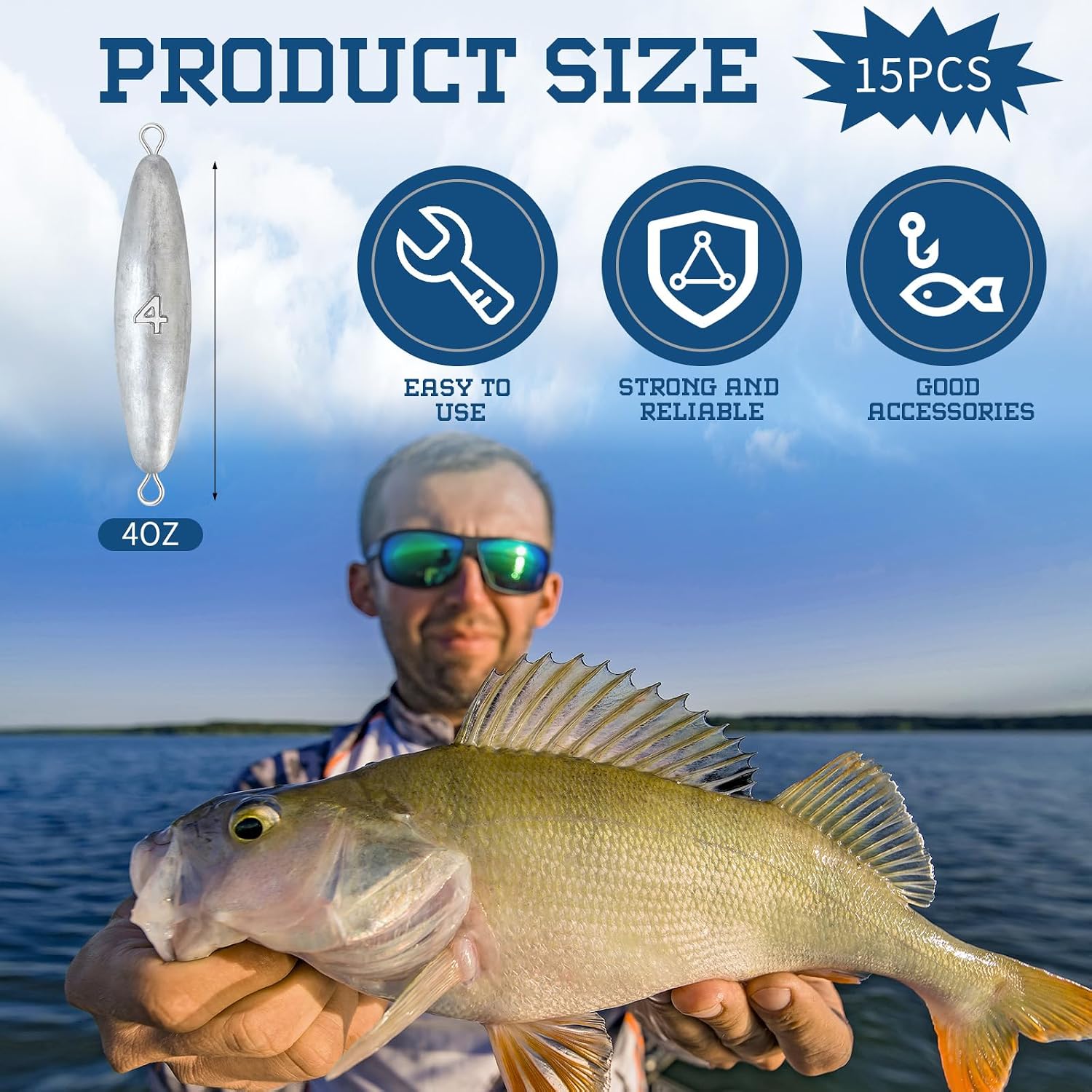 Landhoow Fishing Weights Torpedo Sinker Kit Double Ringed Wire Trolling Sinker Weight Saltwater Torpedo Fish Sinkers for Bass Fishing Casting