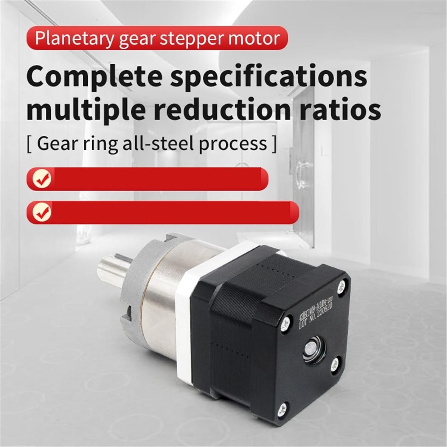 1pcs DC Nema 8/11/14/17 Planetary Geared Stepper Motor 0.05-10Nm Planetary Gearbox Motor Ratio 1:3.7-1:369 Speed Reducer for Computerized Numerical Control(Reduction Ratio 51,Nema14 35x28mm)