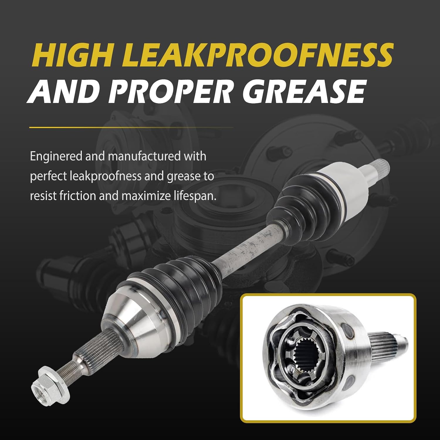 Front CV Axle for 2008-2016 Chrysler Town & Country 2008-2020 Dodge Grand Caravan 2012-2015 Ram C/V 2009-2011 VW Routan Shaft Assembly Left Right Replacement - 60-3639 60-3553