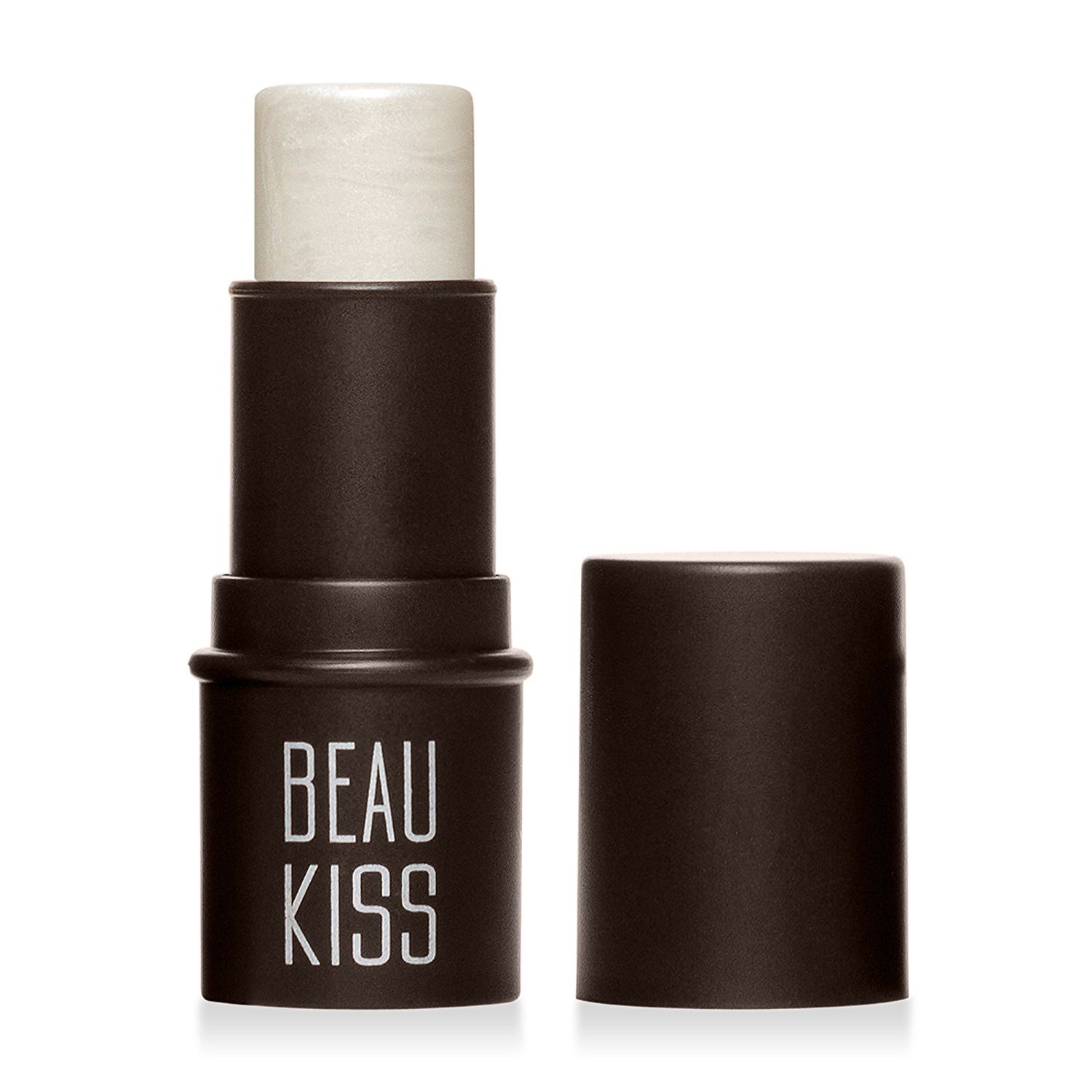 Beau Kiss Illuminating Highlighter Portable Shimmer Stick, Lightweight Silky and Pearly Face and Body Makeup - 0.23 Ounce (6.5g) (Pearl White)