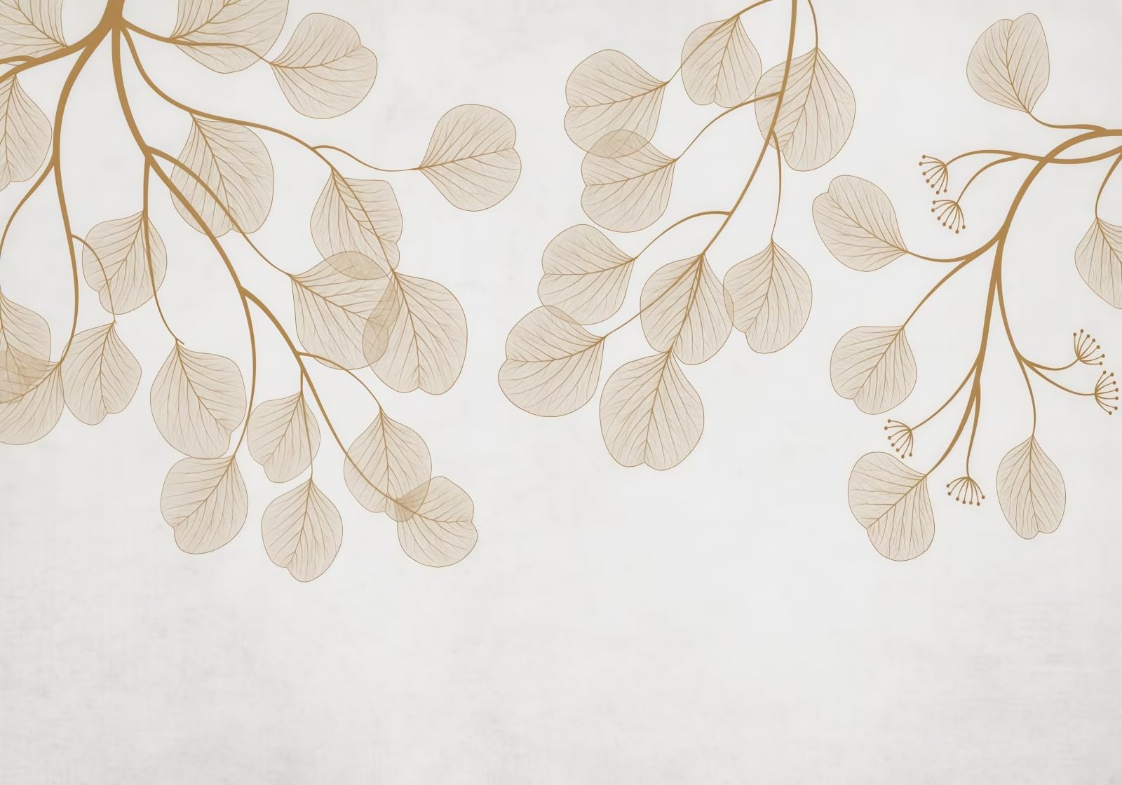 gdkldfg Modern Geometric Leaves Art Wallpaper,Non-Woven Poster,Wall Mural for Living Room Bedroom Feature Wall Decoration 300x240cm