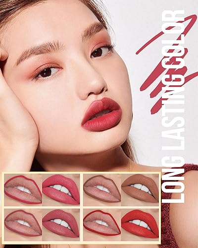 Miniatura 2 de Rotulador de labios - 1 lápiz delineador de labios líquido hidratante marrón nude, aspecto de color mate, acabado natural resistente al agua a