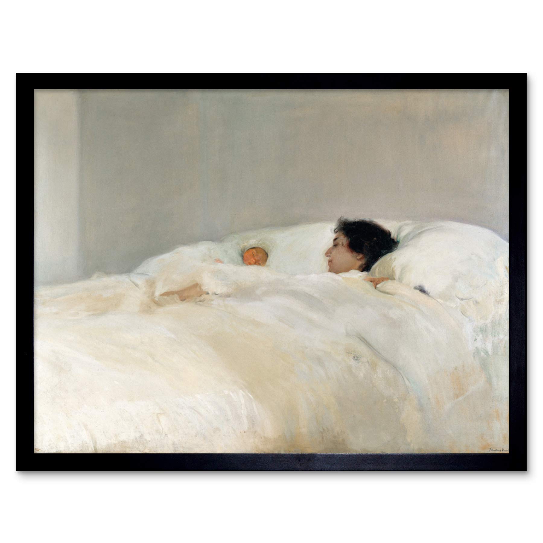 Joaquin Sorolla Y Bastida Mother Art Print Framed Poster Wall Decor 12x16 inch