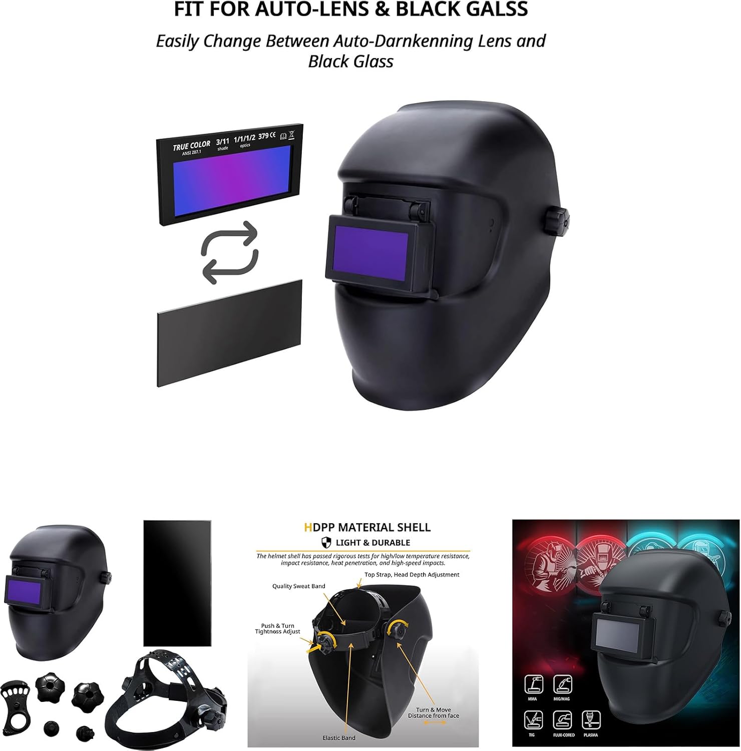 Flip-Up Welding Mask with an LED Light