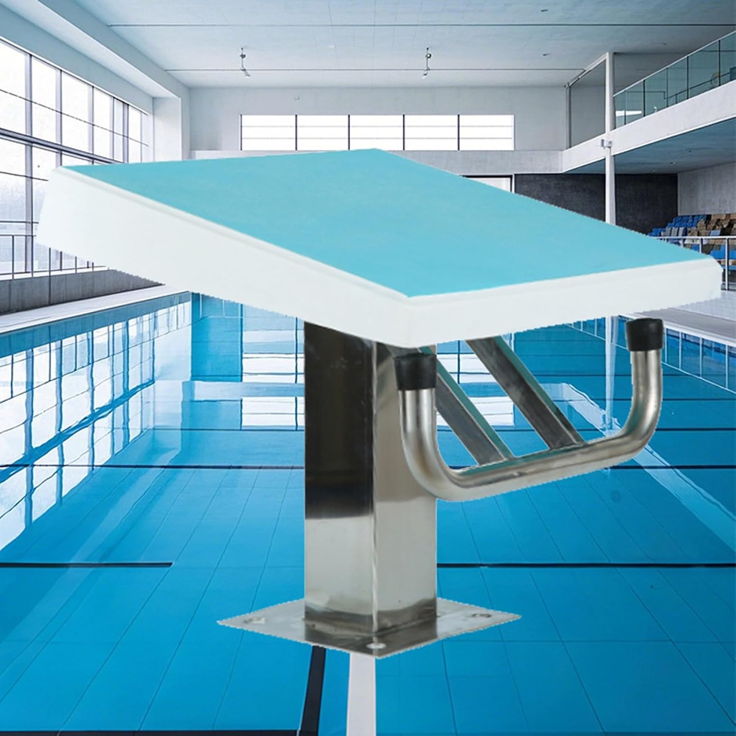 Swimming Pool Diving Platform Pools Starting Block, Stainless Steel Diving Board with Anti-Slip Countertop for Competitions, Private Pools, Swimming Training, Load Capacity Up to 300kg