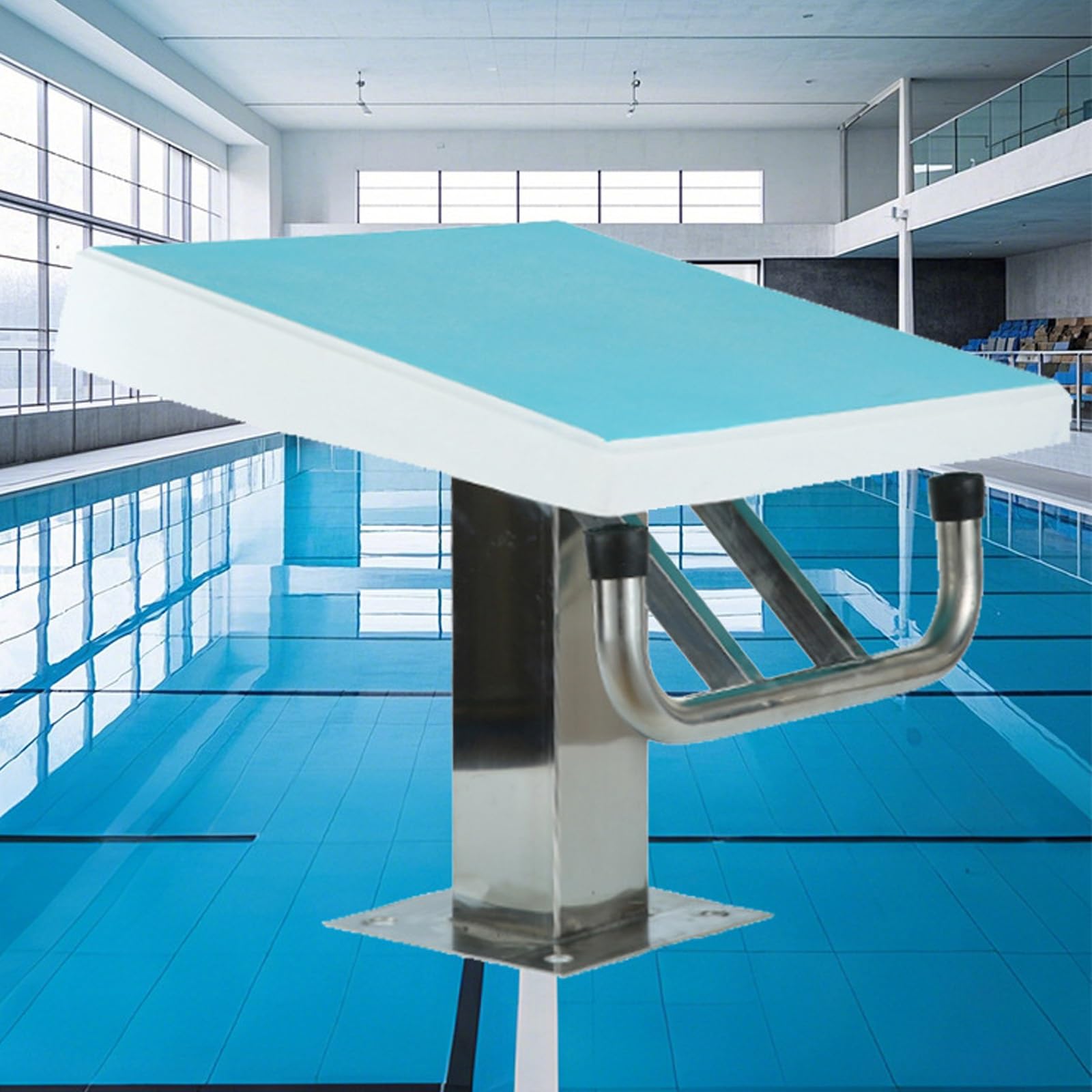 Tremplin de plongeoir Robuste en Acier Inoxydable 304 - antidérapant Bleu, idéal pour la Natation et l'entraînement - Plateforme de Plongeon performante pour Piscine