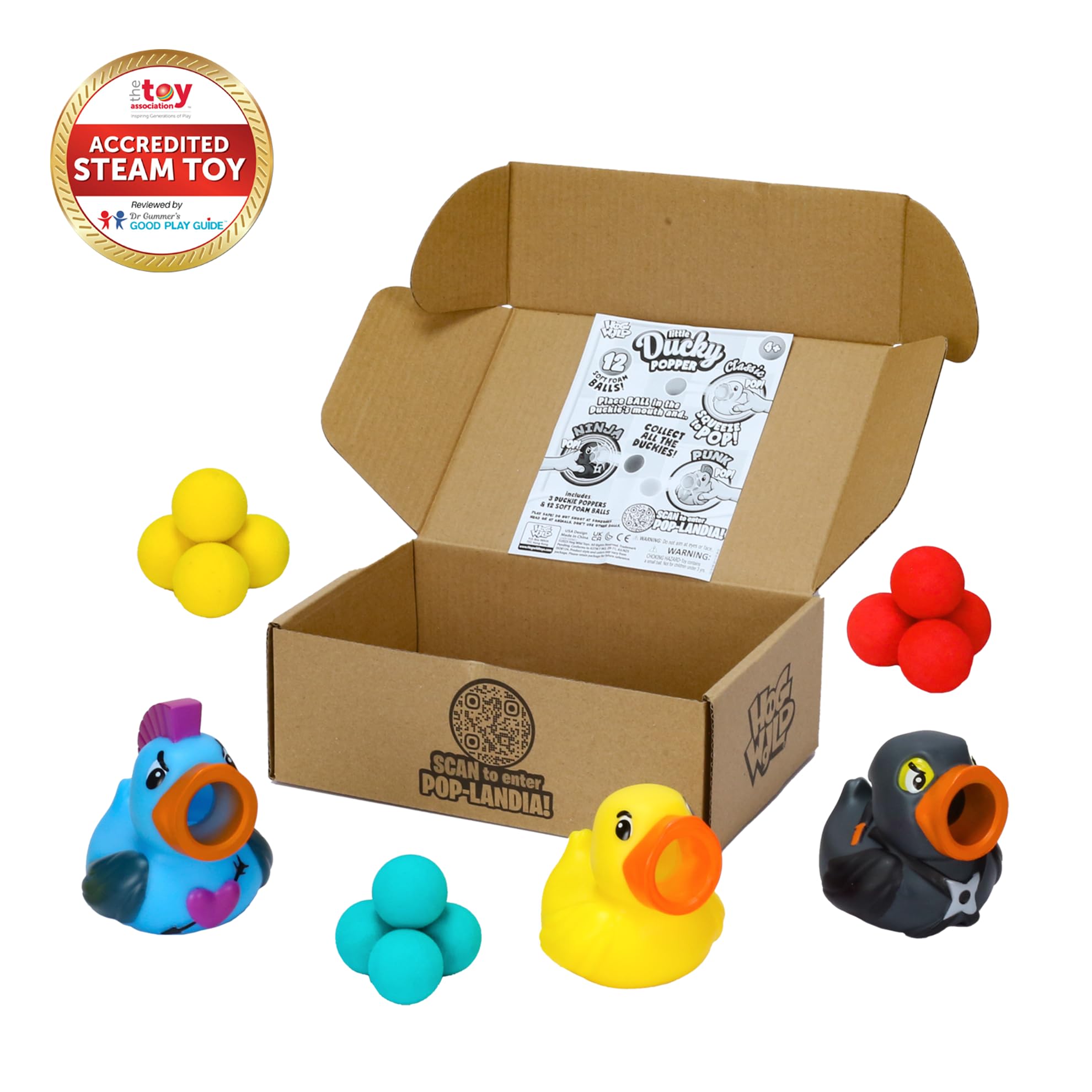 Hog Wild Ducks Popper 3 Pack(1 Punk, 1 Ninja, 1 Classic, 12 balls) - Image 2