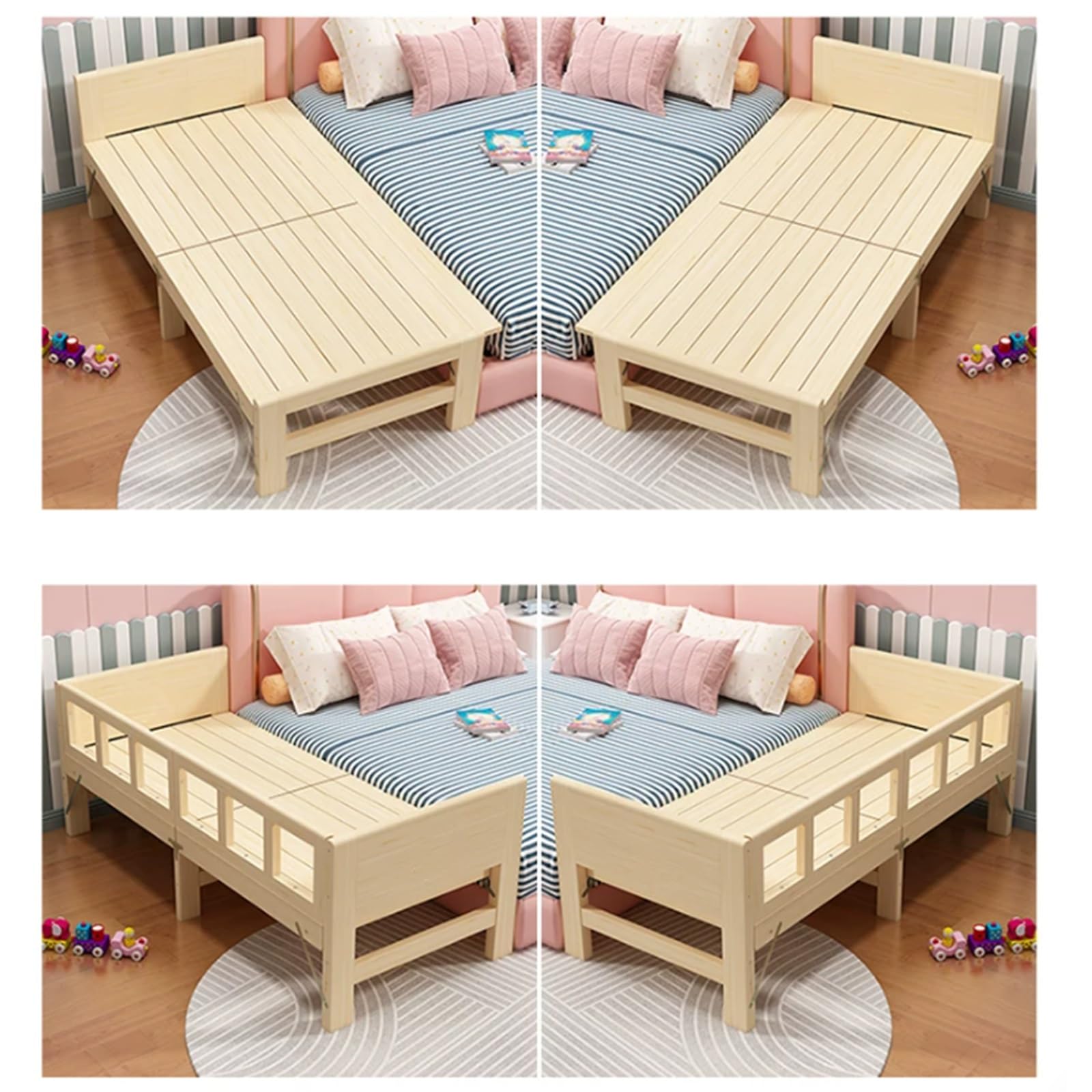 Divano Letto Pieghevole, Chaise Longue Singola, Estensione Letto | Poltrona Letto Convertibile Con Schienale Regolabile, Ergonomica, In Lino, Per Adulti(Verde,65 cm)
