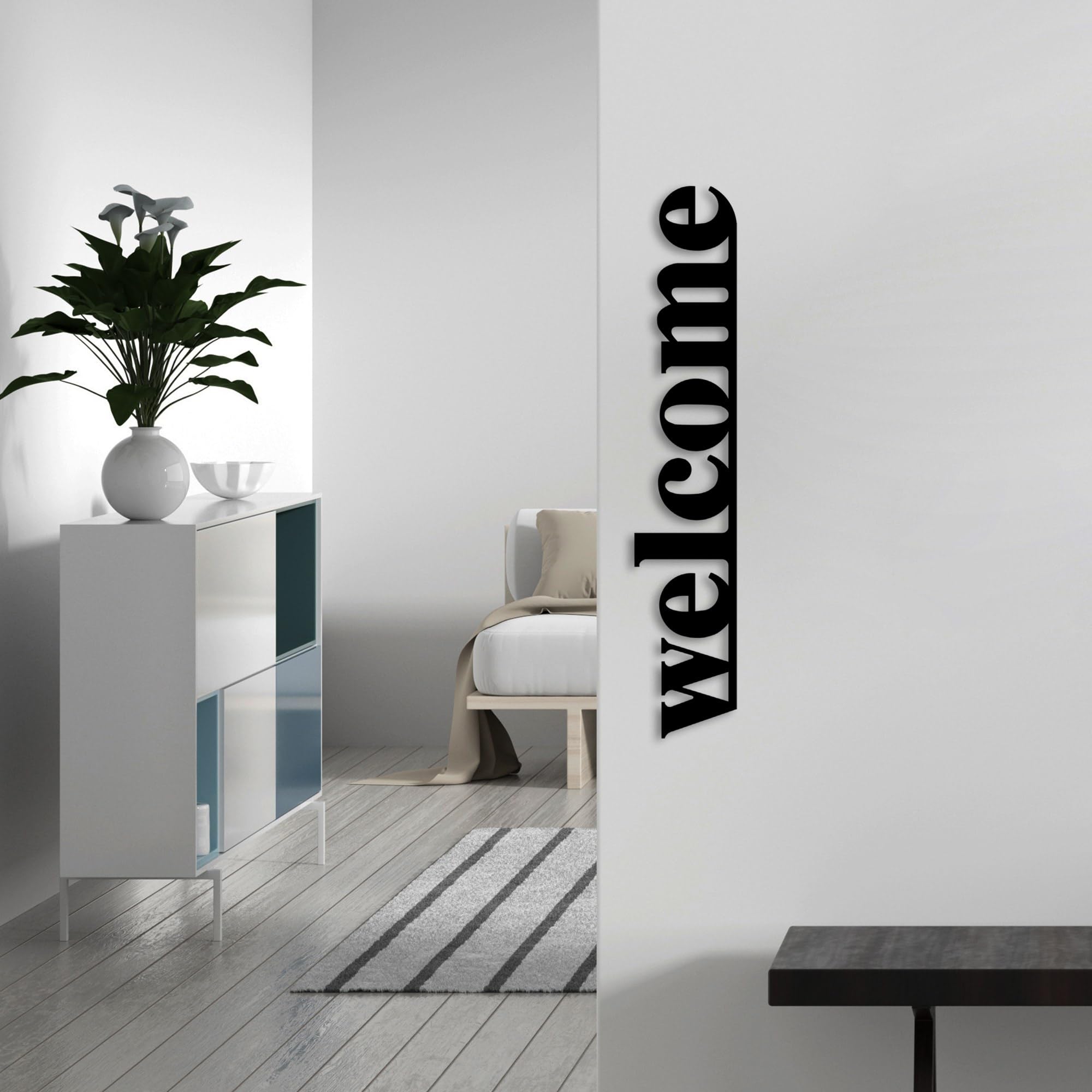 Accessoire mural décoratif en métal noir Hanah Home 70x13 cm