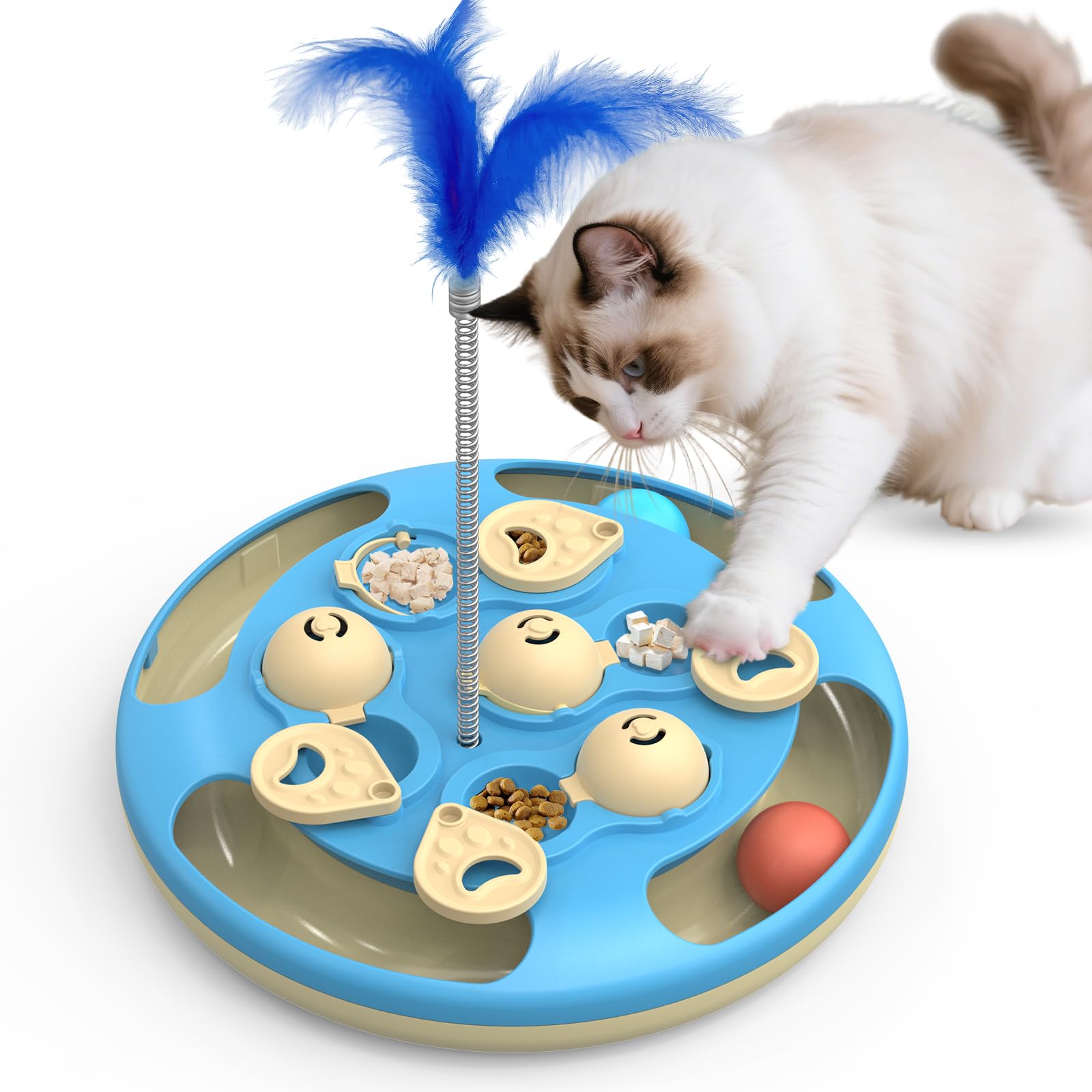 3 in 1 Cat Treat Puzzle Feeder Level 3 Interactive Cat Puzzle Toy