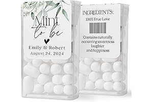 Custom Greenery Mint to Be Wedding Favors Bulk - 25 Personalized Labels for Tic Tacs