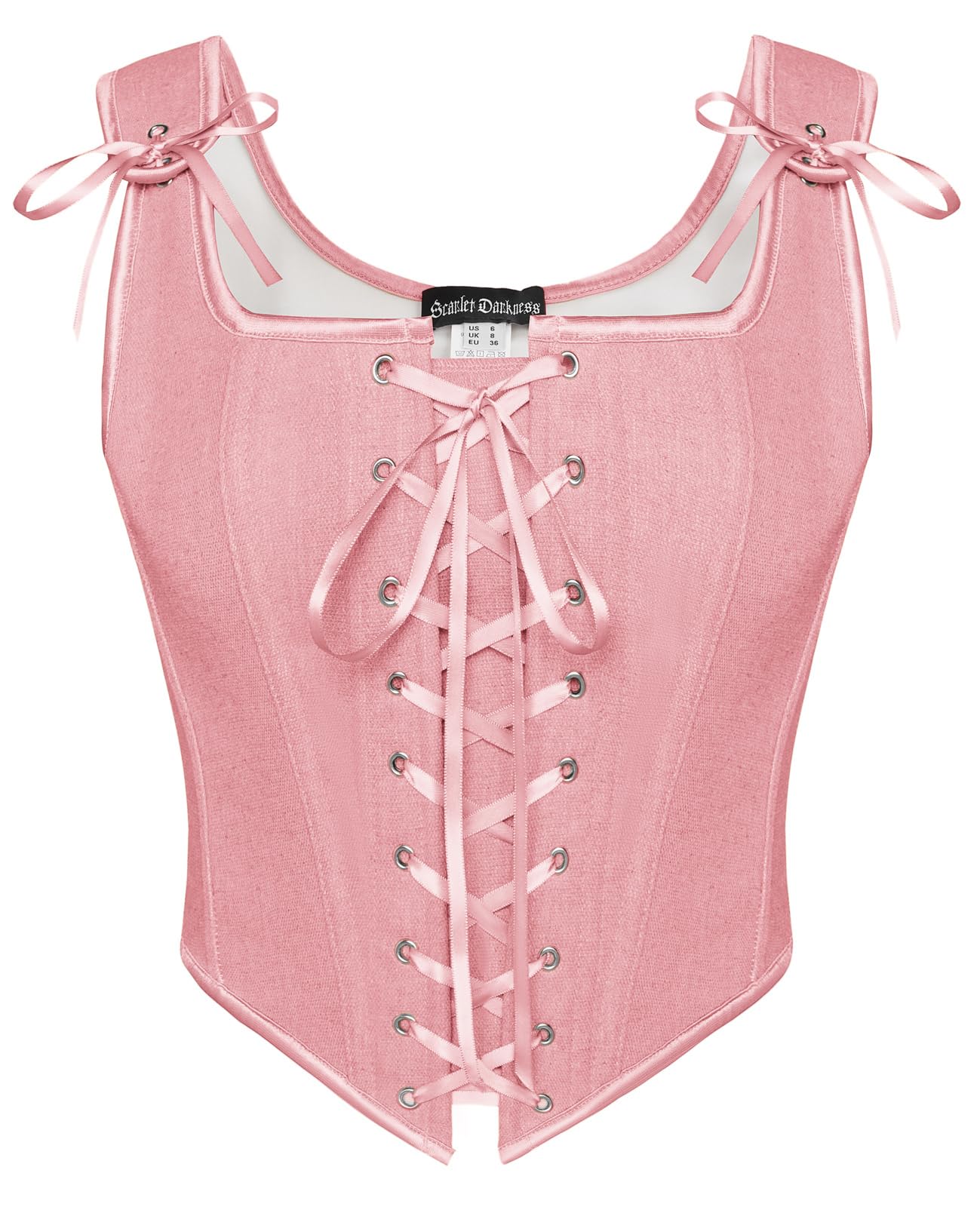 Scarlet Darkness Women's Renaissance Corset Tops Lace Up Overbust Bustier