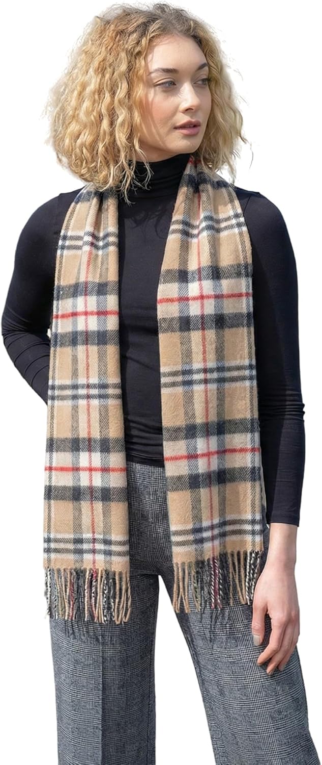 Biddy Murphy Merino Wool Scarf for Women & Men – Soft Brushed 100% Pure Wool, 12" x 71", Handmade in Ireland, Luxury Gift