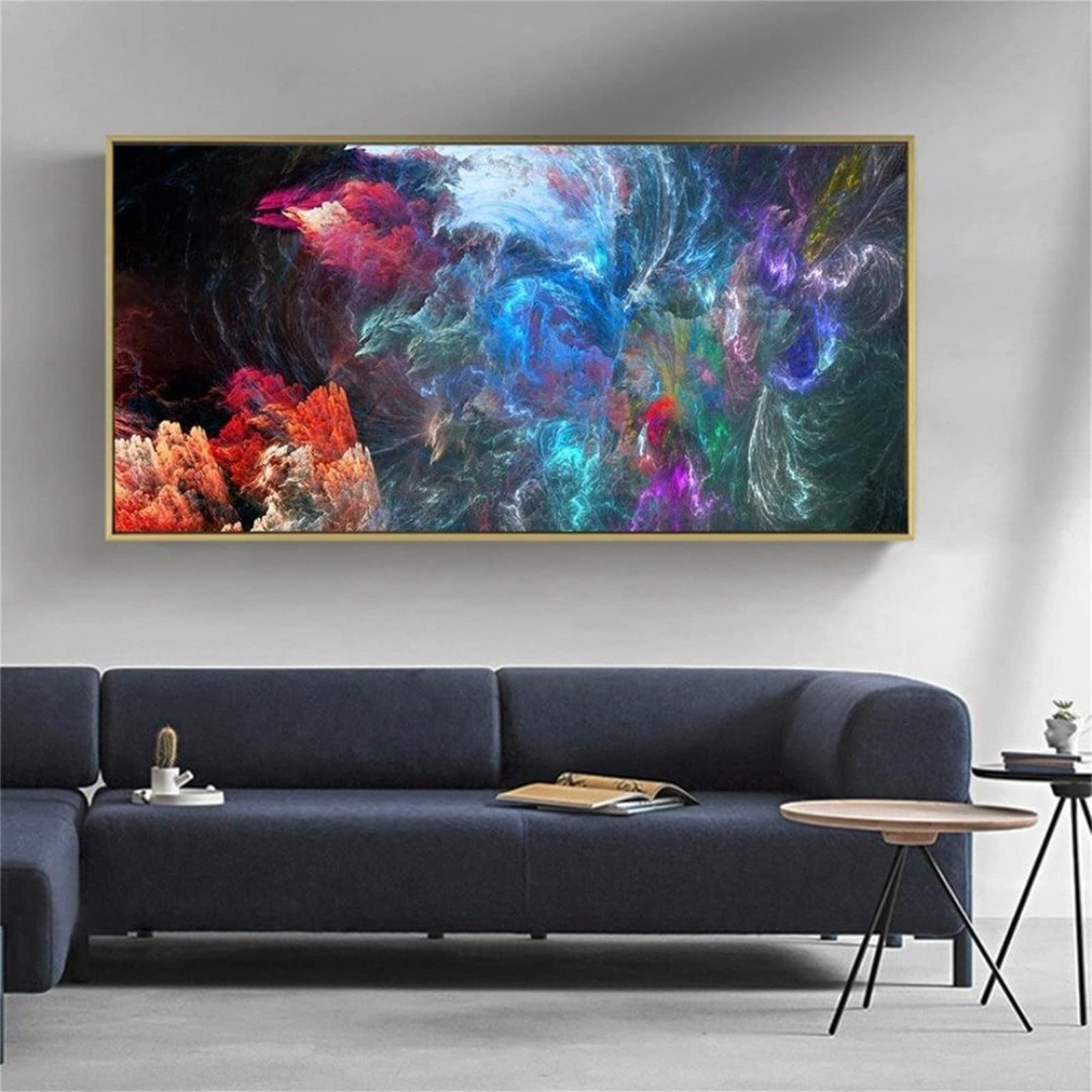 DIY zestawy do malowania diamentami 5D, pełne wiertło diamentowy obraz dla dorosłych i dzieci, kryształ górski haftowanie obrazy do dekoracji ścian domu - 70 x 140 cm (27 x 55 cali (abstrakcyjne kolorowe chmury)